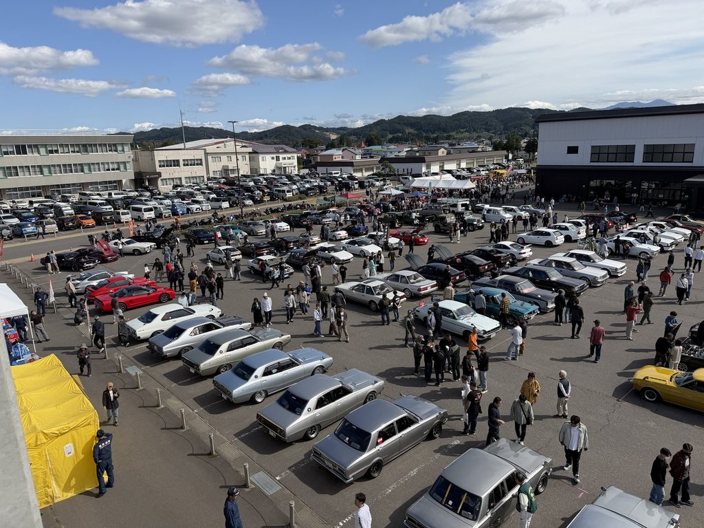 消防署の上階から見た会場